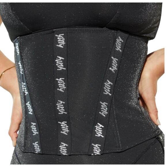 NWT Yitty Spotlight Waist Shaper Shimmered Iconic Black Size L - Picture 5 of 16